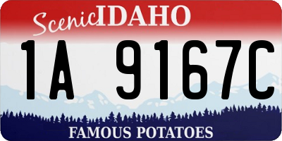 ID license plate 1A9167C