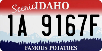 ID license plate 1A9167F