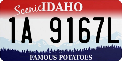 ID license plate 1A9167L
