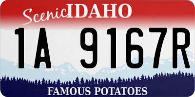 ID license plate 1A9167R