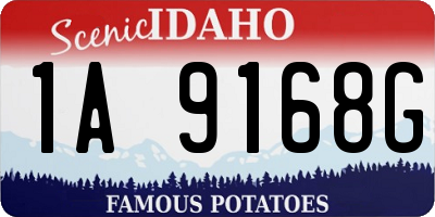 ID license plate 1A9168G