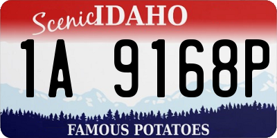 ID license plate 1A9168P