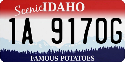 ID license plate 1A9170G