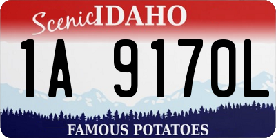 ID license plate 1A9170L