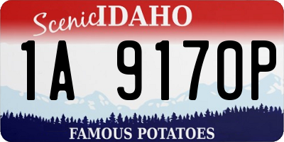 ID license plate 1A9170P