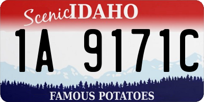 ID license plate 1A9171C