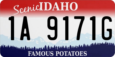 ID license plate 1A9171G