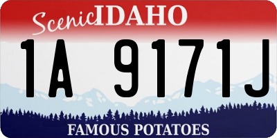 ID license plate 1A9171J