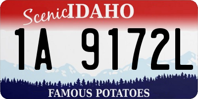 ID license plate 1A9172L