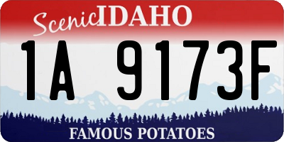 ID license plate 1A9173F