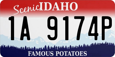 ID license plate 1A9174P