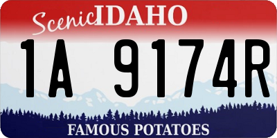 ID license plate 1A9174R