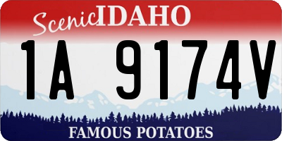 ID license plate 1A9174V