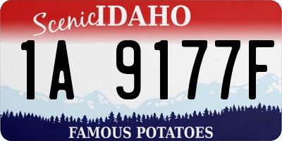 ID license plate 1A9177F