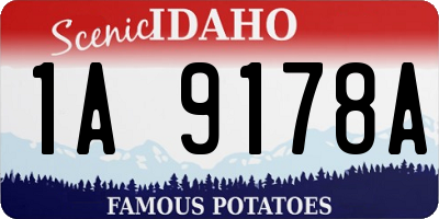 ID license plate 1A9178A
