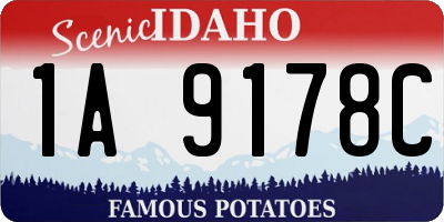 ID license plate 1A9178C