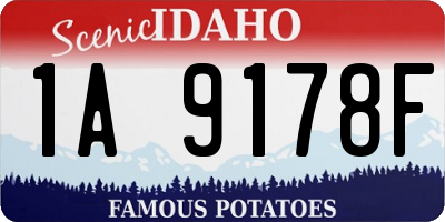 ID license plate 1A9178F