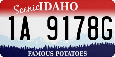 ID license plate 1A9178G