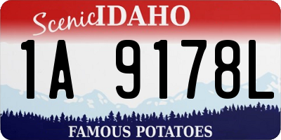 ID license plate 1A9178L