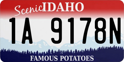 ID license plate 1A9178N