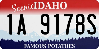 ID license plate 1A9178S
