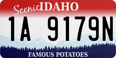 ID license plate 1A9179N
