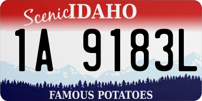ID license plate 1A9183L