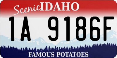 ID license plate 1A9186F