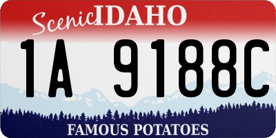 ID license plate 1A9188C