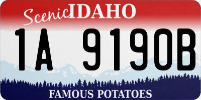 ID license plate 1A9190B