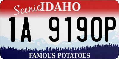 ID license plate 1A9190P