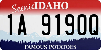 ID license plate 1A9190Q