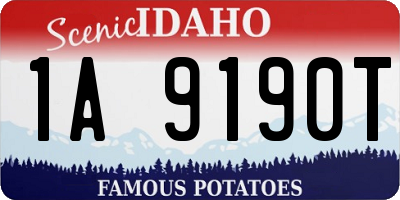 ID license plate 1A9190T