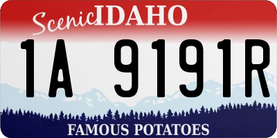 ID license plate 1A9191R