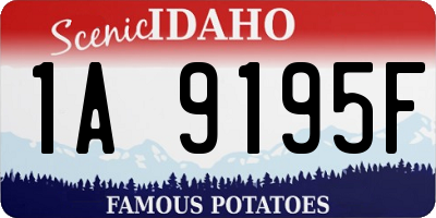 ID license plate 1A9195F