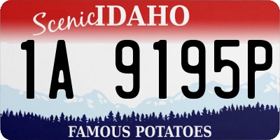 ID license plate 1A9195P