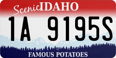 ID license plate 1A9195S