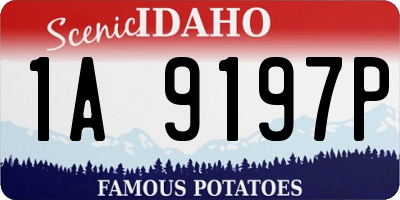 ID license plate 1A9197P