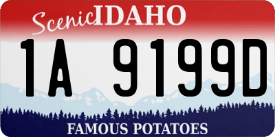 ID license plate 1A9199D