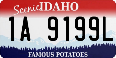 ID license plate 1A9199L