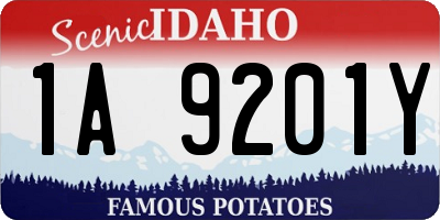ID license plate 1A9201Y