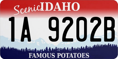 ID license plate 1A9202B
