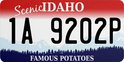 ID license plate 1A9202P
