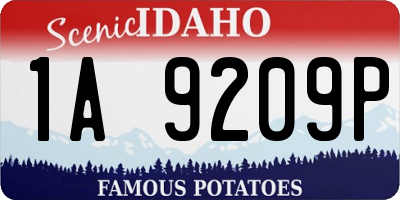 ID license plate 1A9209P