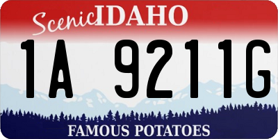 ID license plate 1A9211G