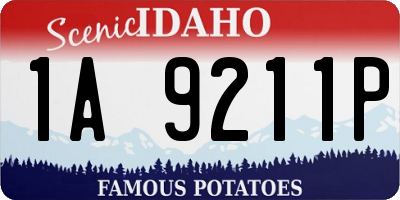 ID license plate 1A9211P