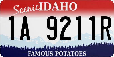 ID license plate 1A9211R