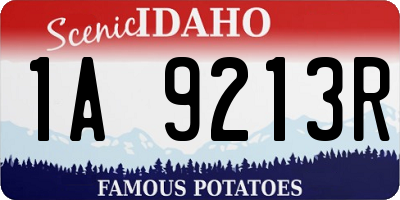 ID license plate 1A9213R