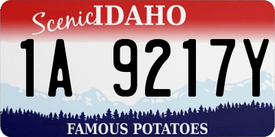 ID license plate 1A9217Y