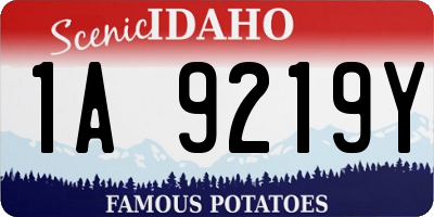 ID license plate 1A9219Y
